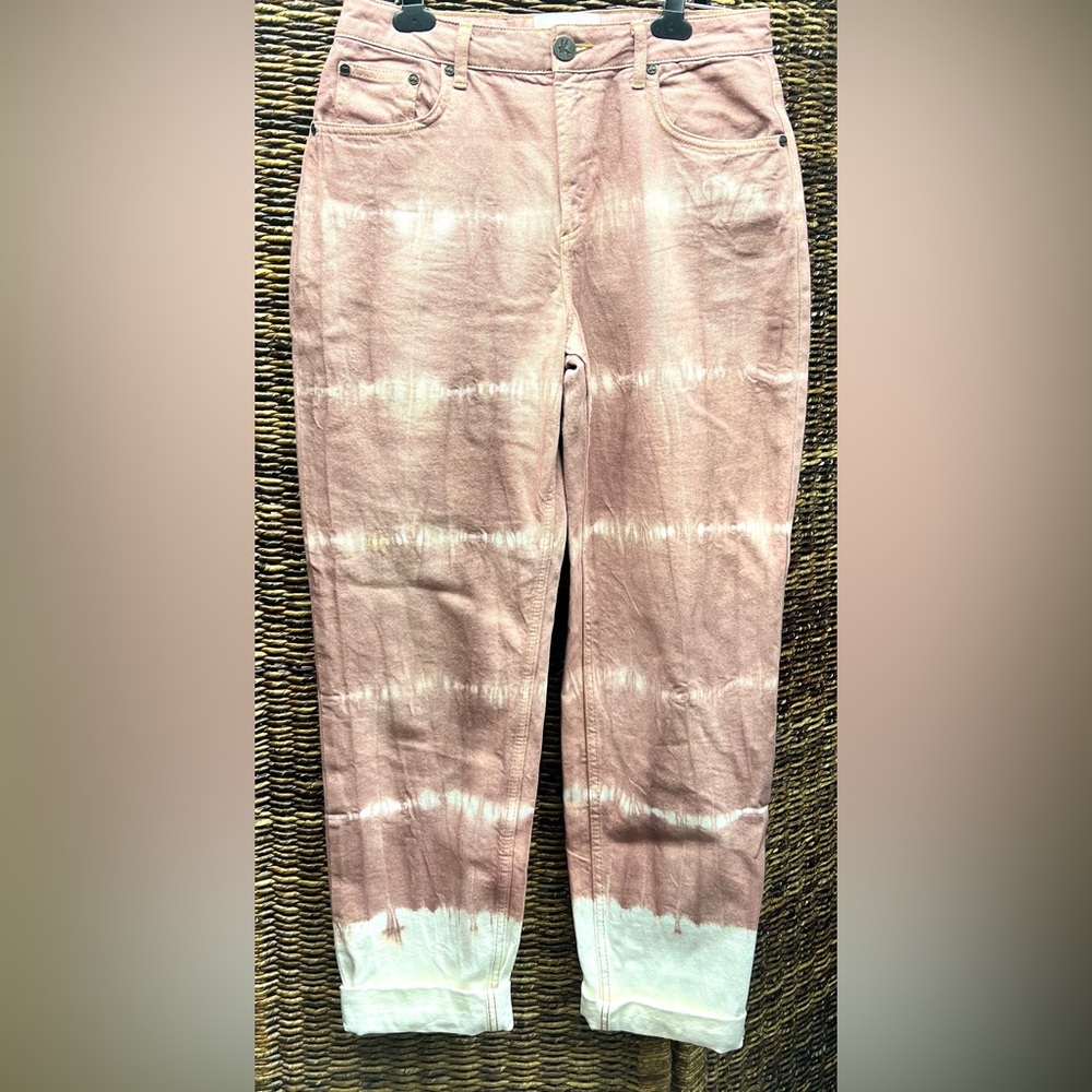 One Teaspoon Pink Tie-Dye Ankle Jeans-1982S High waisted balloon denim jeans,28